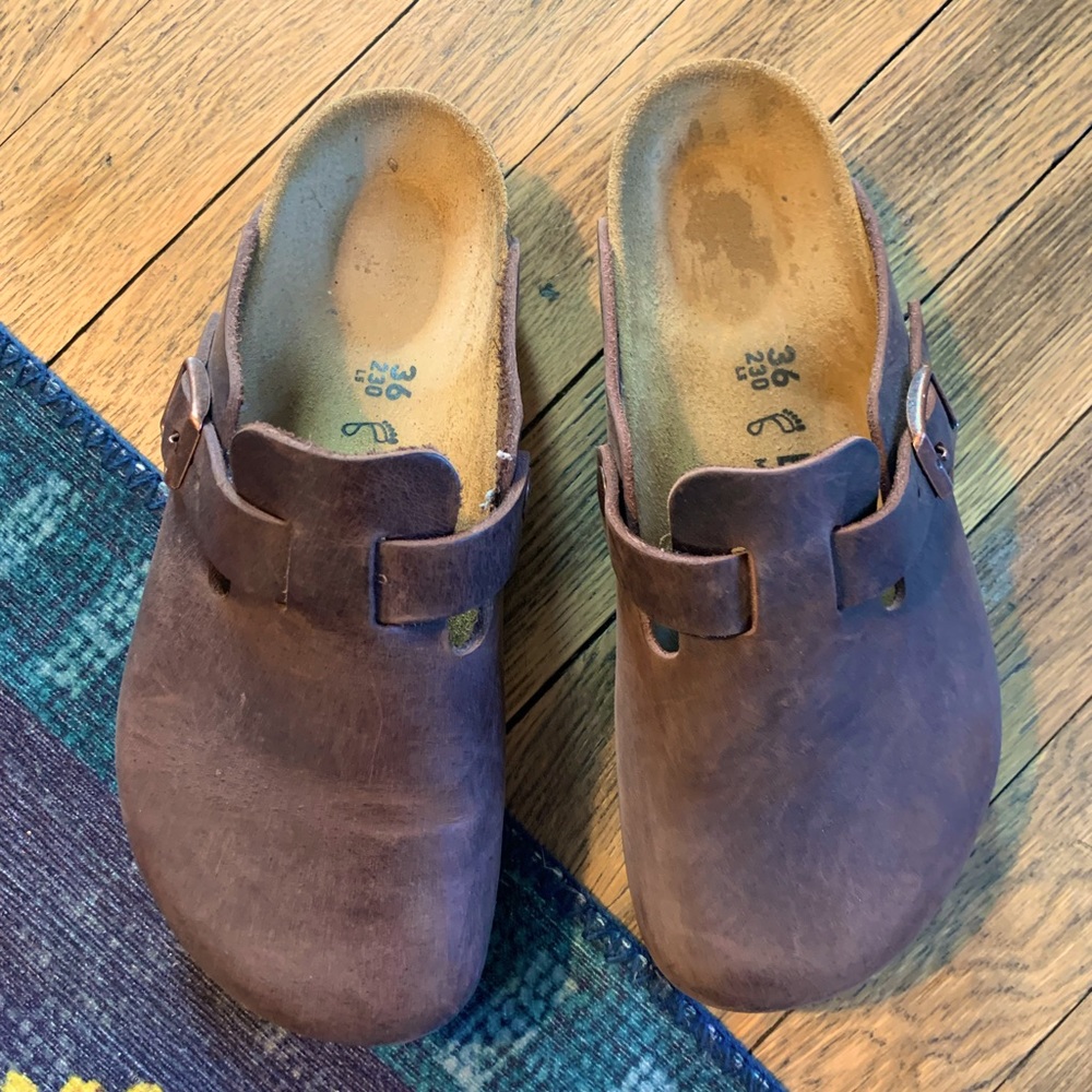 Birkenstock Leather Boston Clogs